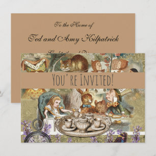 Alice in Wonderland Tea Party Guests Invitation