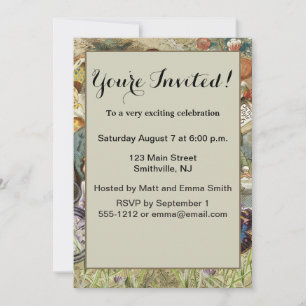 Alice in Wonderland Tea Party Guests Invitation
