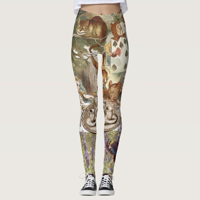 Alice in Wonderland Tea Party Guests Leggings (Front)