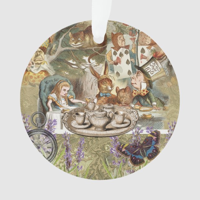 Alice in Wonderland Tea Party Guests Ornament (Front)