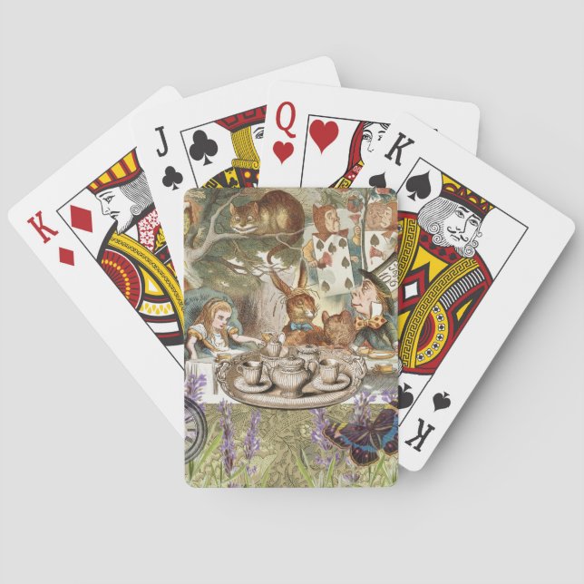 Alice in Wonderland Tea Party Guests Playing Cards (Back)