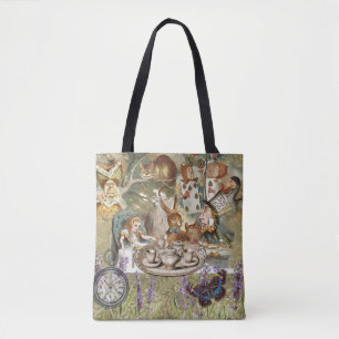 Alice in Wonderland Tea Party Guests Tote Bag