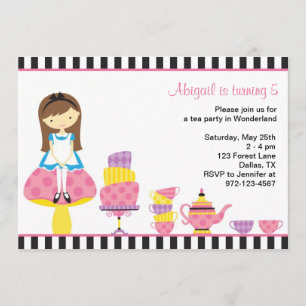 Alice in Wonderland Tea Party Invitations