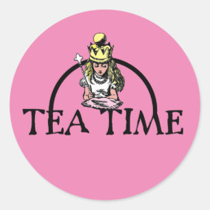 Alice in Wonderland - Tea Time Classic Round Sticker