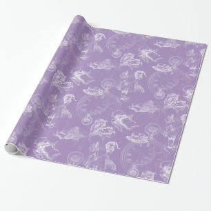 Alice in Wonderland Tea Time Lavender Gift Wrap