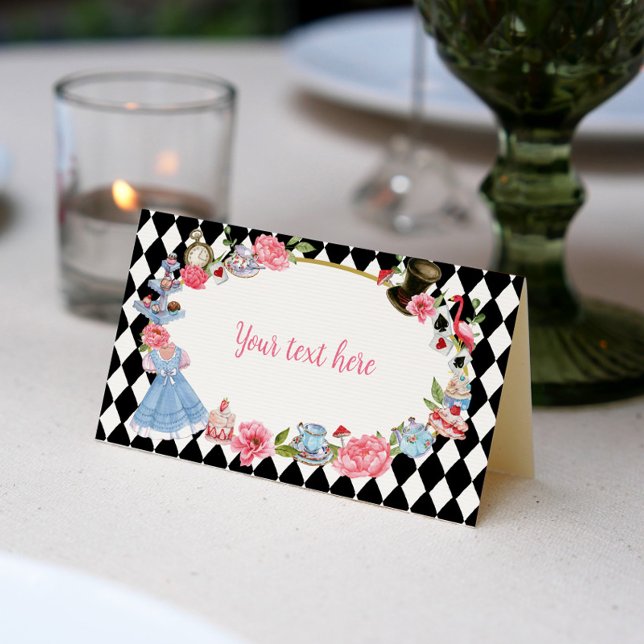 Alice in Wonderland Tent Place Card (Creator Uploaded)