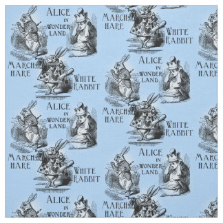 Alice in Wonderland Textile Fabric Blue