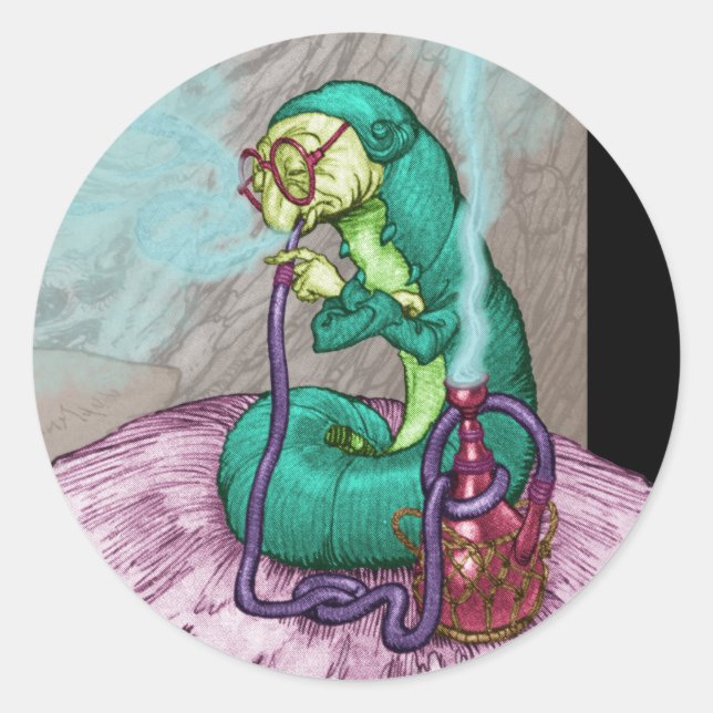 Alice in Wonderland - The Caterpillar Classic Round Sticker (Front)