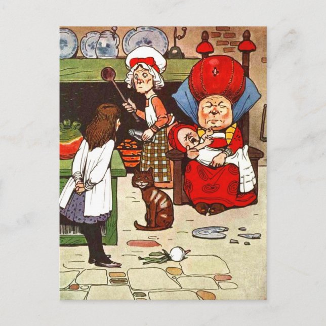 Alice in Wonderland: The Duchess with her Family Postcard (Front)