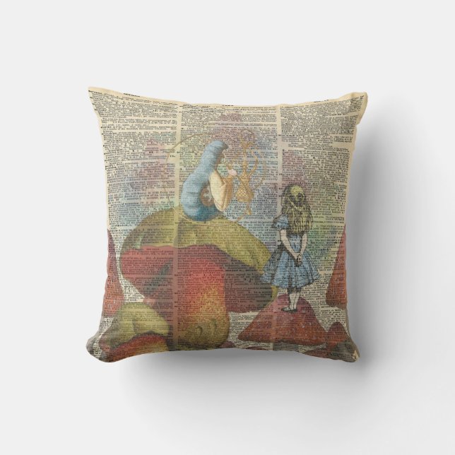 Alice In Wonderland-The Hookah Smoking Caterpillar Cushion (Front)