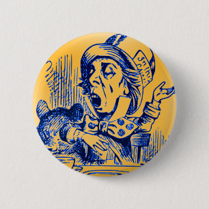 Alice in Wonderland - The Mad Hatter 6 Cm Round Badge