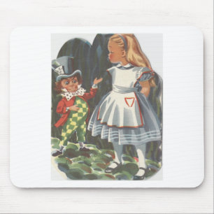 Alice in Wonderland & The Mad Hatter Mouse Mat