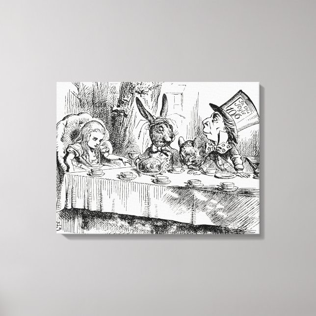 Alice in Wonderland - The Mad Hatter’s Tea Party Canvas Print (Front)