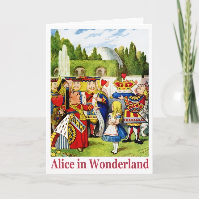 ALICE IN WONDERLAND & THE QUEEN OF HEARTS CARD (Front)