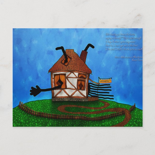 Alice in Wonderland - The Rabbit's House Postcard (Front)