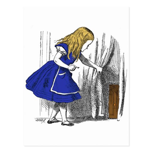 Image of Alice in Wonderland - The Small Door Postcard
