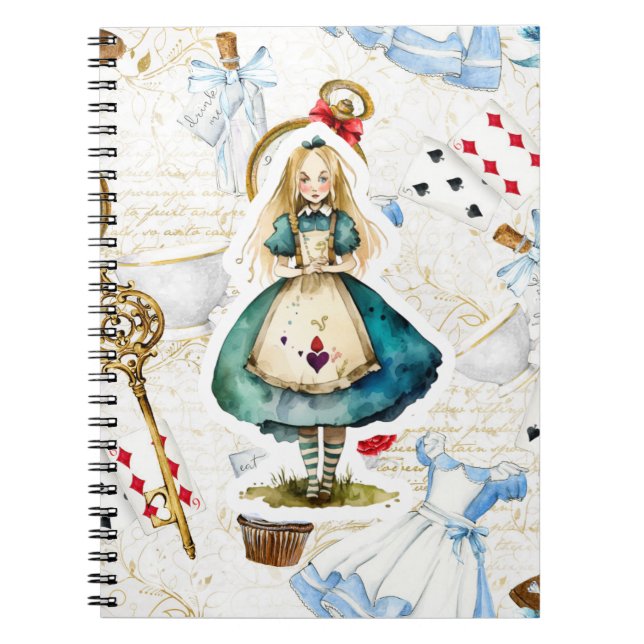 Alice In Wonderland Theme Notebook (Front)