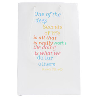 Alice in wonderland themed gift bag