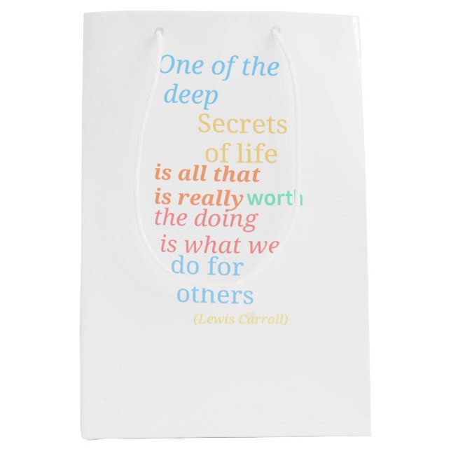 Alice in wonderland themed gift bag (Front)