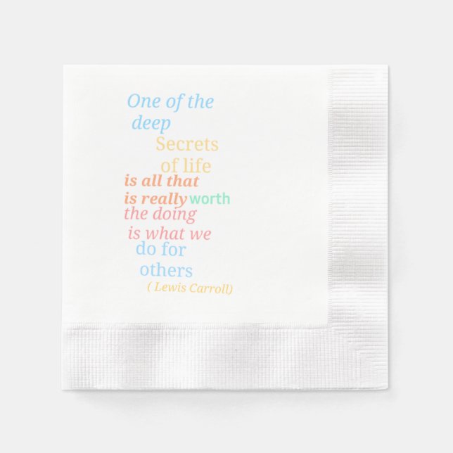 Alice in Wonderland themed napkins  (Front)