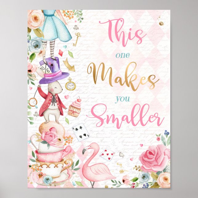 Alice In Wonderland This One Makes You Smaller  Poster (Front)