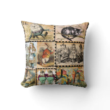 Alice In Wonderland Throw Pillow