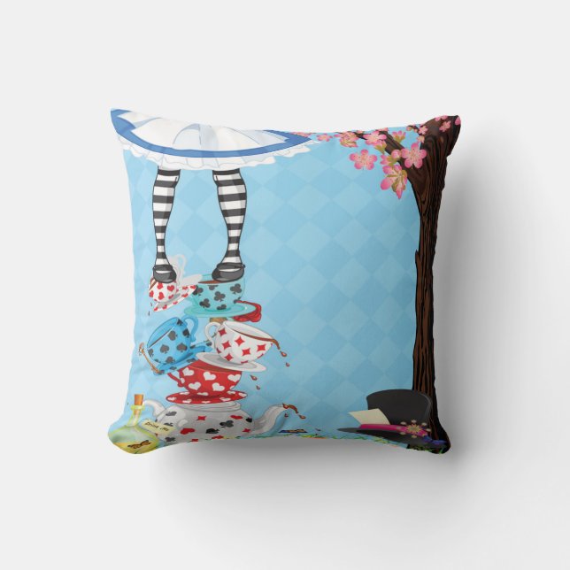 Alice in Wonderland Throw pillow (Front)