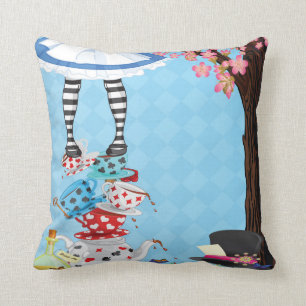 Alice in Wonderland Throw pillow