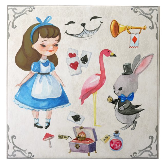 Alice In Wonderland Tile (Front)