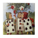 Alice in Wonderland Tile, The Gardeners Tile<br><div class="desc">This durable trivet-style tile features a classic illustration by the artist John Tenniel from Lewis Carroll's beloved children's book, Alice's Adventures in Wonderland (1937 edition).</div>