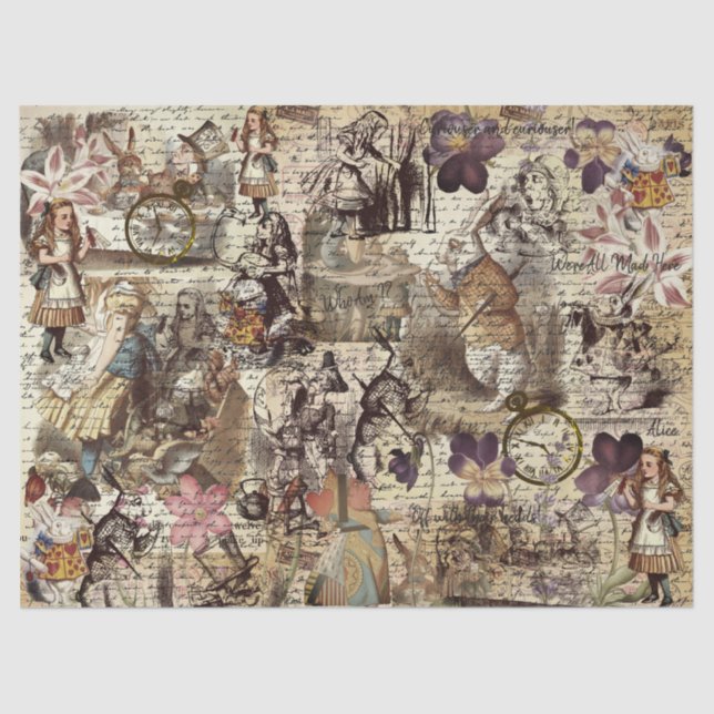 Alice In Wonderland  Tissue Paper (Front)