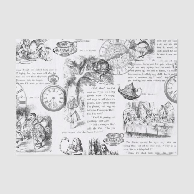 Alice in Wonderland Tissue Paper (Front)