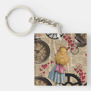 Alice In Wonderland Travelling in Time Key Ring
