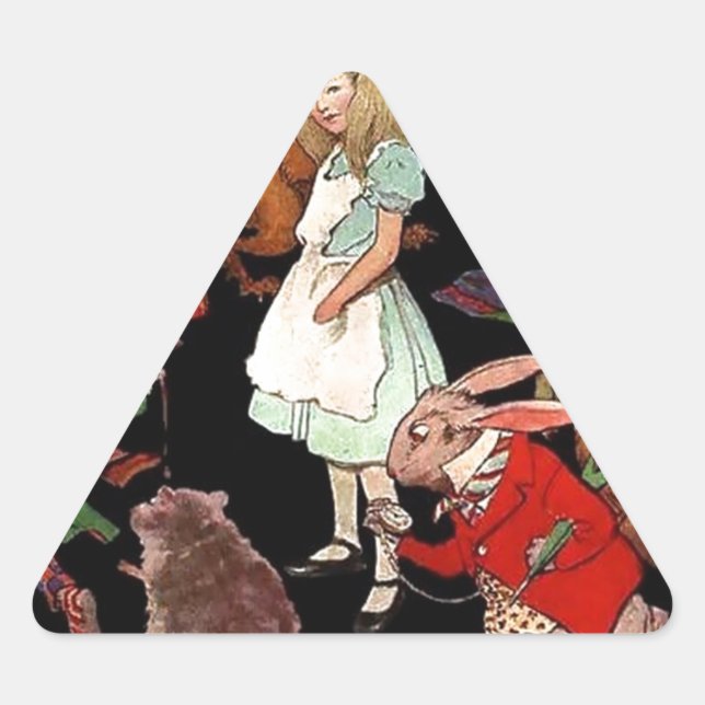 Alice in Wonderland Triangle Sticker (Front)