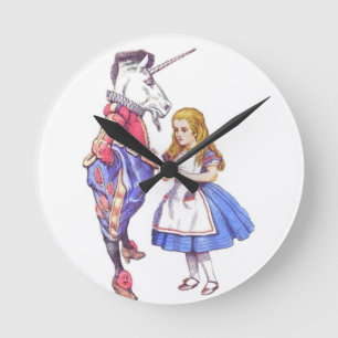 Alice in Wonderland & Unicorn Clock