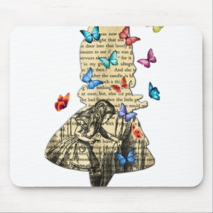 Alice In Wonderland Vintage Book Mouse Mat