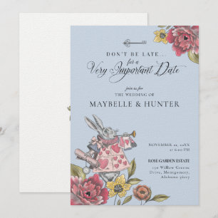 Alice In Wonderland Vintage Chic Storybook Wedding Invitation