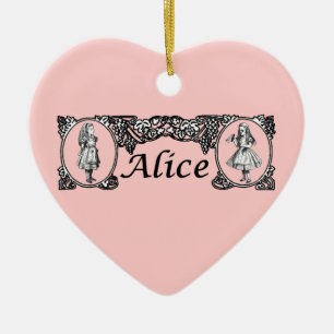 Alice in Wonderland Vintage Frame Ceramic Tree Decoration