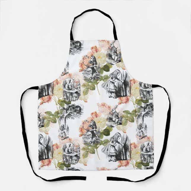 Alice in Wonderland Vintage Roses Apron (Front)