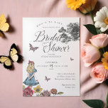 Alice In Wonderland Vintage Story Bridal Shower Invitation<br><div class="desc">Invite your guests to your very important date with our beautifully designed vintage Alice in Wonderland-themed bridal shower invitation. Perfect for an Alice in Wonderland-themed bridal shower party. Design features a mix of our own hand-drawn original florals and artwork. We've meticulously restored the iconic Alice in Wonderland vintage illustrations by...</div>
