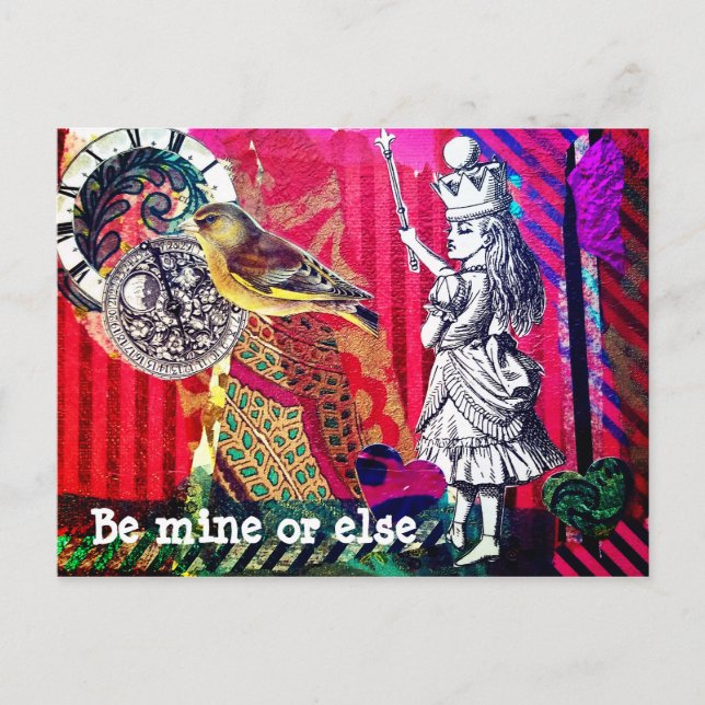 Alice in Wonderland Vintage Style Postcard (Front)
