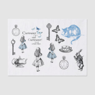 Alice in Wonderland Vintage Things Tissue Paper