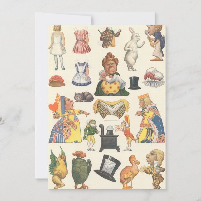 Alice in Wonderland, Vintage Victorian Paper Doll (Front)