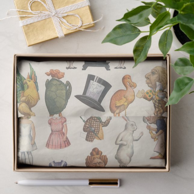 Alice in Wonderland, Vintage Victorian Paper Doll (Gift)