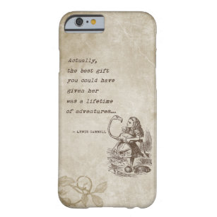 Alice In Wonderland W/Flamingo Adventure Quote Barely There iPhone 6 Case