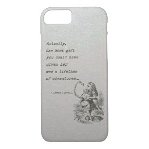 Alice In Wonderland W/Flamingo Adventure Quote iPhone 8/7 Case