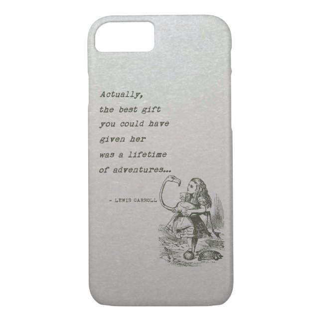 Alice In Wonderland W/Flamingo Adventure Quote Case-Mate iPhone Case (Back)