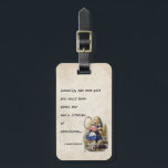 Alice In Wonderland W/Flamingo Adventure Quote Luggage Tag<br><div class="desc">Vintage illustration fairy tales and nursery rhymes image of Alice with flamingo by John Tenniel in Lewis Carroll's Alice's Adventures in Wonderland, 1865, combined with a text-designed quote from the author Lewis Carroll which goes as: "Actually , the best gift you could have given her was a lifetime of adventures"....</div>