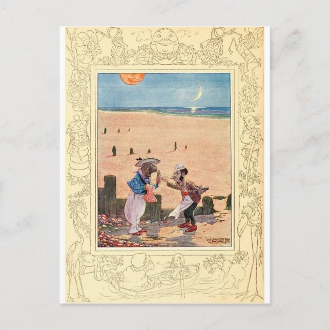Alice in Wonderland, Walrus and Carpenter Postcard (Front)
