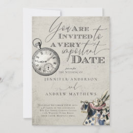 Alice in Wonderland Wedding Invitation